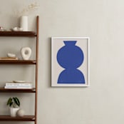 "Ceramic Vase Still Life" - Art Print in Brave Blue by Roseanne Kenny - In a Room