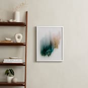 "Coffee Filtered Light" - Art Print in teal by Karen Kardatzke - In a Room