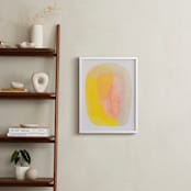 "Golden Now" - Art Print in yellow melon peach by Nell Waters Bernegger - In a Room