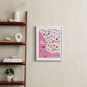 "I Love Los Angeles" - Art Print in Cotton Candy by Jordan Sondler - In a Room