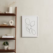 "Cactus Line Drawing" - Art Print in dusty white by Amanda Phelps - In a Room