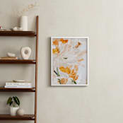 "Painted Peonies" - Art Print in Orange by Tanya Val - In a Room
