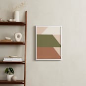 "Trapezoids" - Art Print in Vintage green by Elliot Stokes - In a Room