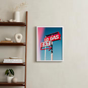 "Desert Signs" - Art Print in Bold Sign Red by Kate Baird - In a Room