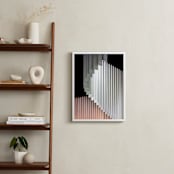 "Stacked Curvature " - Art Print in Creamy Neutrals by Lisa Sundin - In a Room