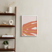 "Monstera Abstract" - Art Print in Coral by Alicia Schultz - In a Room
