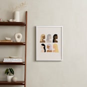 "Girls Support Girls" - Art Print in Cream by Amanda Houston - In a Room