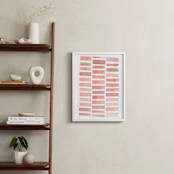 "Stacks #2" - Art Print in Coral by Kelly Nasuta - In a Room