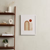 "Rustic Geometry 2" - Art Print in Terracotta by Iveta Angelova - In a Room