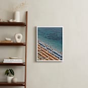 "Positano Beach Aerial" - Art Print in Aqua by braden.studio - In a Room