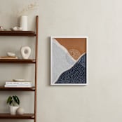 "Sunset over the mountains" - Art Print in Prussian blue, Unilux Powder Blue, Copper by Sabrin Deirani - In a Room