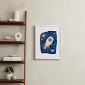 "Galactic Inspiration I" - Art Print in Navy by Creo Study - In a Room