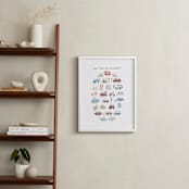 "Transportation Alphabet" - Art Print in Pearl by Teju Reval - In a Room