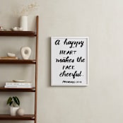 "A Happy Heart" - Art Print in black by Ramoncita - aticnomar - In a Room
