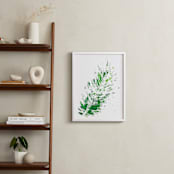"Palm Splash" - Art Print in Palm Green by Michelle Jean - In a Room