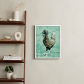 "Loretta Bluefoot" - Art Print in Fresh Teal by Rebecca Weller - In a Room