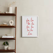 "Falala Calligraphy" - Art Print in Red by Megan Kelso - In a Room