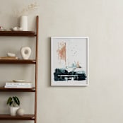 "Harbor's Edge" - Art Print in Harbor Teal by Karen Kaul - In a Room