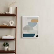 "Shuffle Series Uptown" - Art Print in Moody Blue by Jennifer Morehead - In a Room