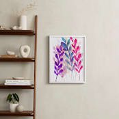 "HAND PAINTED FLOWERS_4B" - Art Print in purple by Ramoncita - aticnomar - In a Room