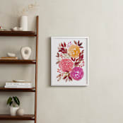 "hand painted flowers_5b" - Art Print in pink by Ramoncita - In a Room