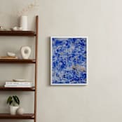"Pond Reflection" - Art Print in Cornflower Blue by Camille Pietrow - In a Room
