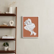 "Female Figure in Terra Cotta" - Art Print in Terra Cotta by Kathleen Ney - In a Room