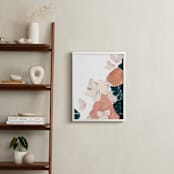 "Peach Abstract Botanical" - Art Print in Peach by Caryn Owen - In a Room