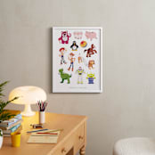 "Andy's Toys from Disney and Pixar's Toy Story" - Personalized Art Print in Candy by Rebecca Smith - In a Room