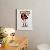 "Disney's Moana the Voyager" - Personalized Art Print in Deep Sea by Lori Wemple - In a Room