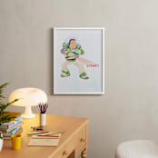 "Disney and Pixar Buzz's Laser" - Personalized Art Print in Green by Lori Wemple - In a Room