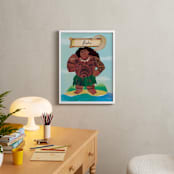 "Maui the Wayfinder from Disney's Moana" - Personalized Art Print in Deep Sea by Lori Wemple - In a Room
