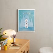 "Disney's Olaf In The Woods" - Personalized Art Print in Frost by Lori Wemple - In a Room