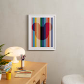 "Bright Stripes" - Art Print in Rainbow by Baumbirdy - In a Room