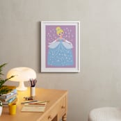 "Sparkling Cinderella" - Art Print in Midnight by Angela Thompson - In a Room