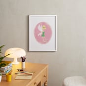 "Tink Flies" - Art Print in Blush by Itsy Belle Studio - In a Room