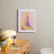 "Dreaming Rapunzel" - Art Print in Petal by Angela Thompson - In a Room