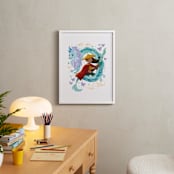 "Warrior Princess Raya" - Art Print in Water Dragon by curiouszhi - In a Room