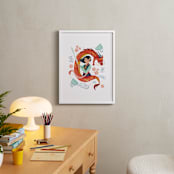 "Warrior Princess Mulan" - Art Print in Dragon by curiouszhi - In a Room