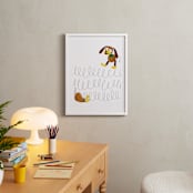 "Slinky Dog Saves the Day" - Art Print in Bark by Jackie Crawford - In a Room