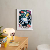 "The Rabbithole from Disney's Alice In Wonderland" - Art Print in Blue by peetie design - In a Room
