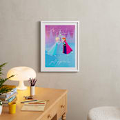 "Elsa and Anna from Disney's Frozen" - Art Print in Ice by Lori Wemple - In a Room