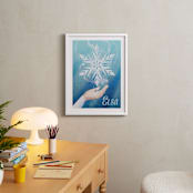 "Disney's Elsa Snow Flake" - Art Print in Ice by Leah Bisch - In a Room