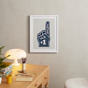 "Number One" - Personalized Art Print in Navy by Itsy Belle Studio - In a Room