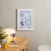 "Kitchenware" - Personalized Art Print in Slate by Dawn Pope - In a Room