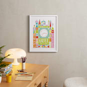 "Welcome to the World" - Personalized Art Print in Pastels by Shiny Penny Studio - In a Room