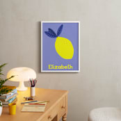 "My Fruity Family" - Personalized Art Print in Lemon by Marta Crea - In a Room