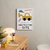 "construction site" - Personalized Art Print in Lemon by Sumak Studio - In a Room