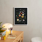 "Magic Florals" - Personalized Art Print in Chalkboard by Hannah Williams - In a Room