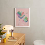 "Modern Floral" - Personalized Art Print in Pink by AlisonJerry - In a Room